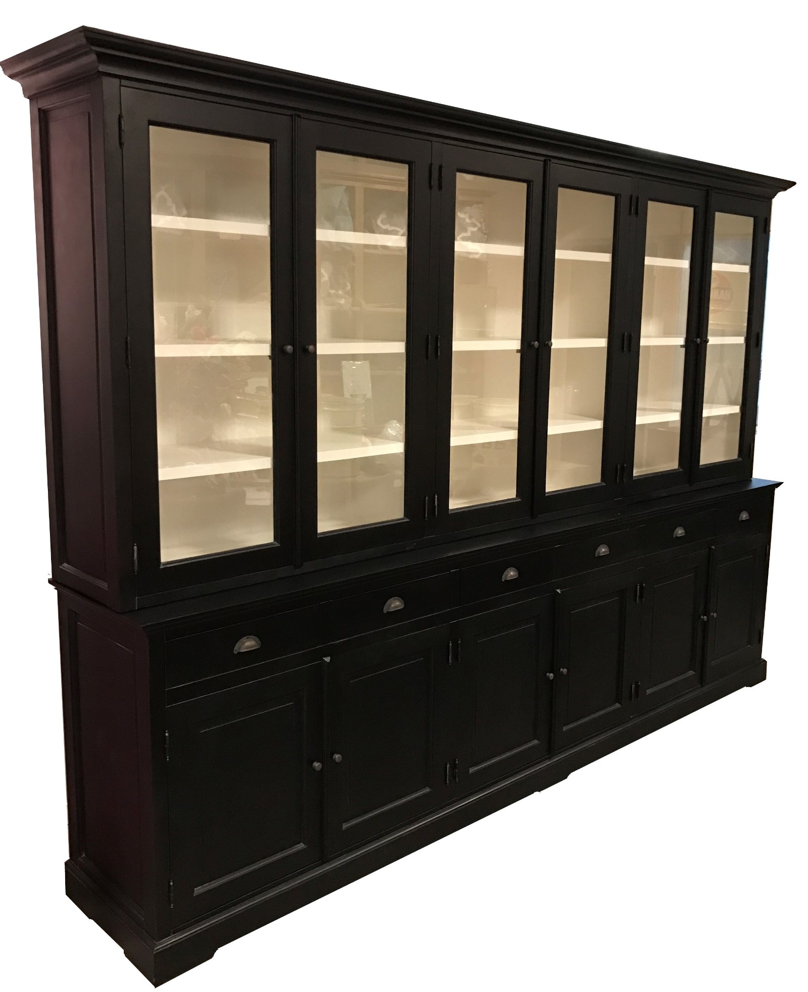 Buffetkast Rancang zwart - wit 310 x 50/40 x 220cm - nr. 1