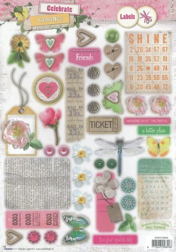 Celebrate Spring A4 Stans-/Uitdrukvel EASYCS564 - nr. 1