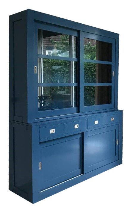 Winkelkast design Hasselt blauw 180 x 50/40 x 220cm - nr. 1