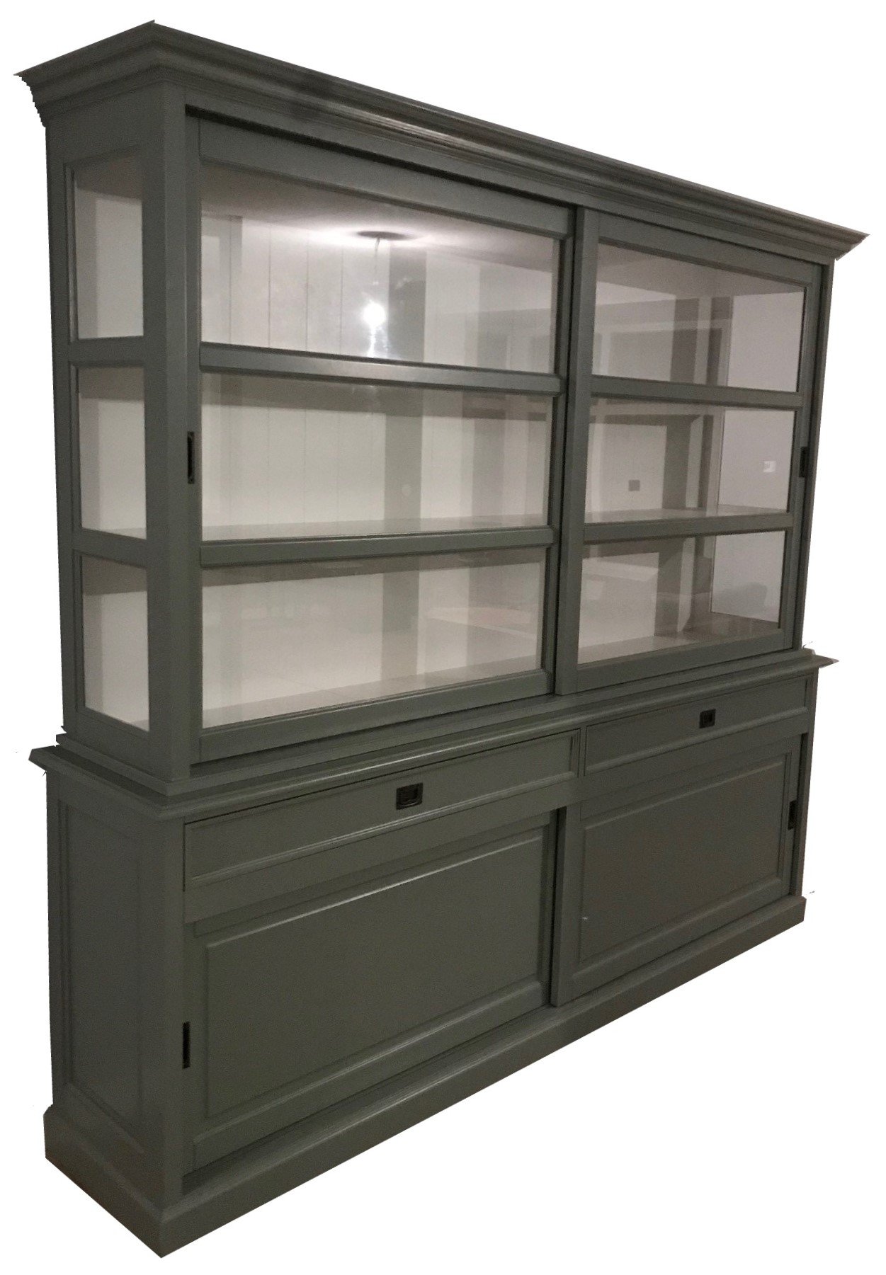 Buffetkast Montfoort Engels groen - wit 240 x 50/40 x 220 - nr. 1