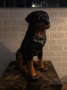Prachtig polystonen beeld van rottweiler-hond -beeld-kado - Afbeelding 4