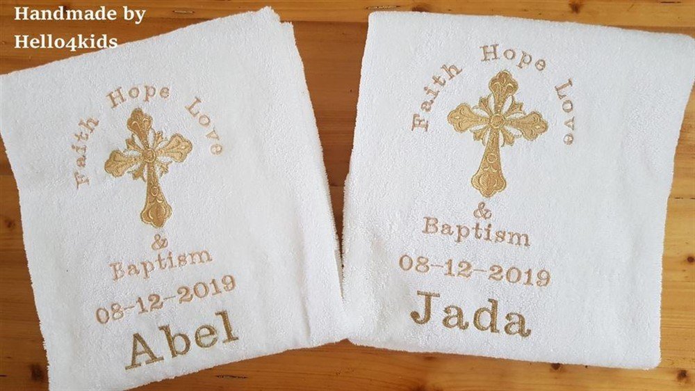 Bad handdoek orthodox doopkleed heilig kruis deken Goud - nr. 1