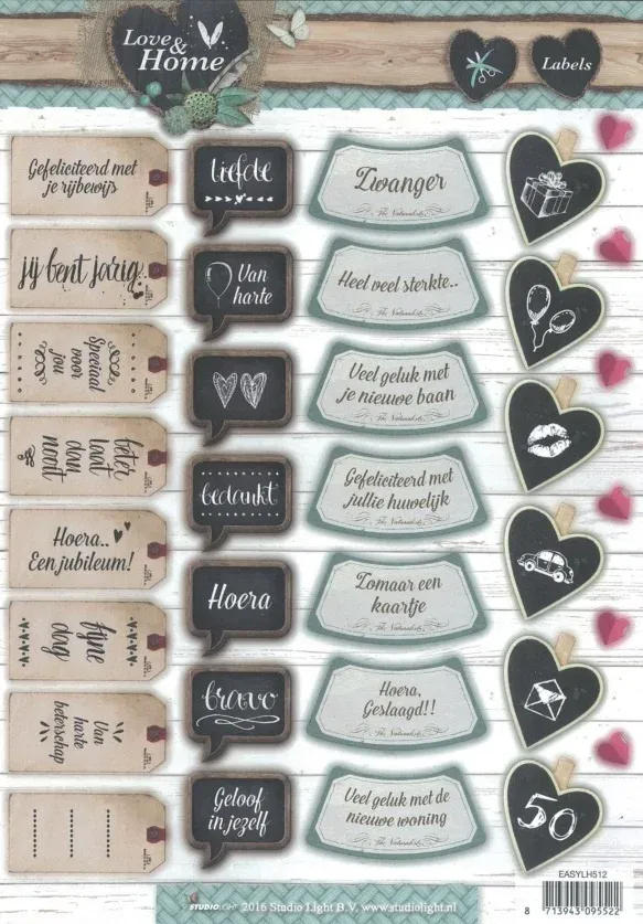 Love & Home A4 Stans-/Uitdrukvel EASYLH512 - nr. 1