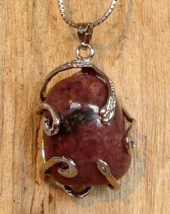 Chrysocolla in sierlijke, vergulde hanger - Afbeelding 2