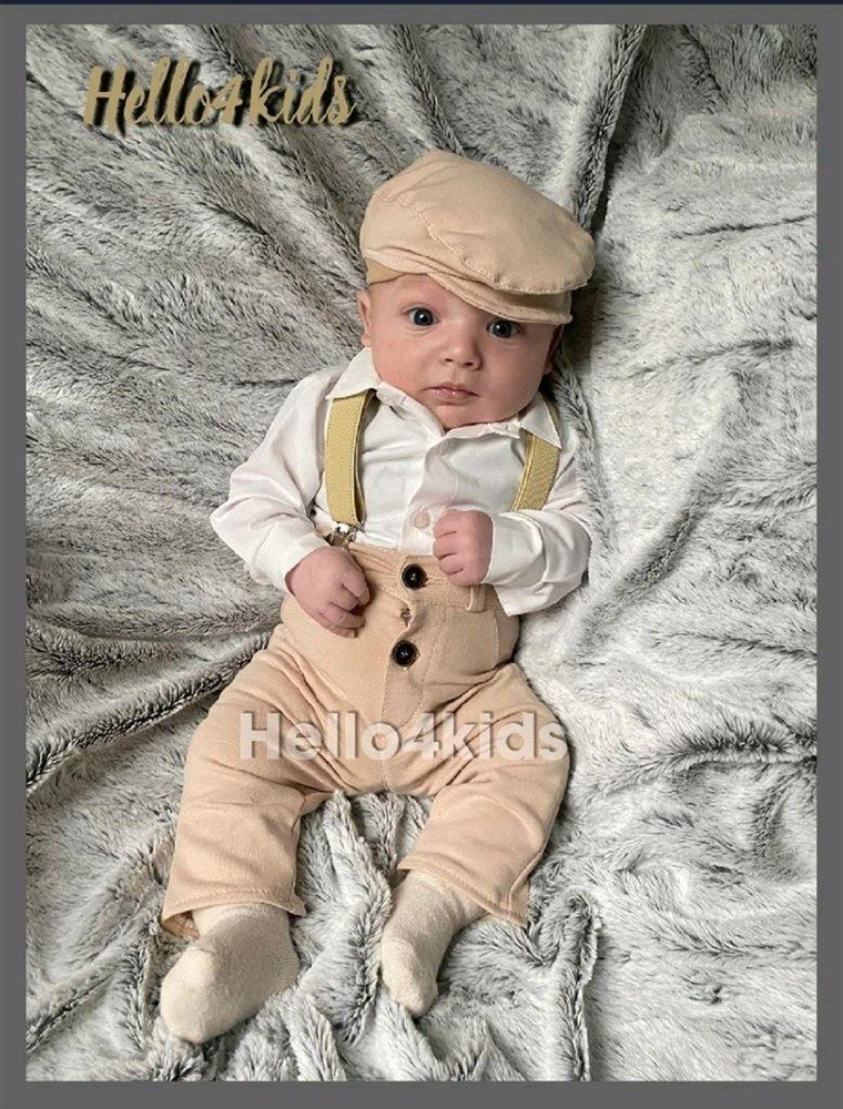 photo shoot Bretels baby stropdas baby strikjes smash cake - Afbeelding 2
