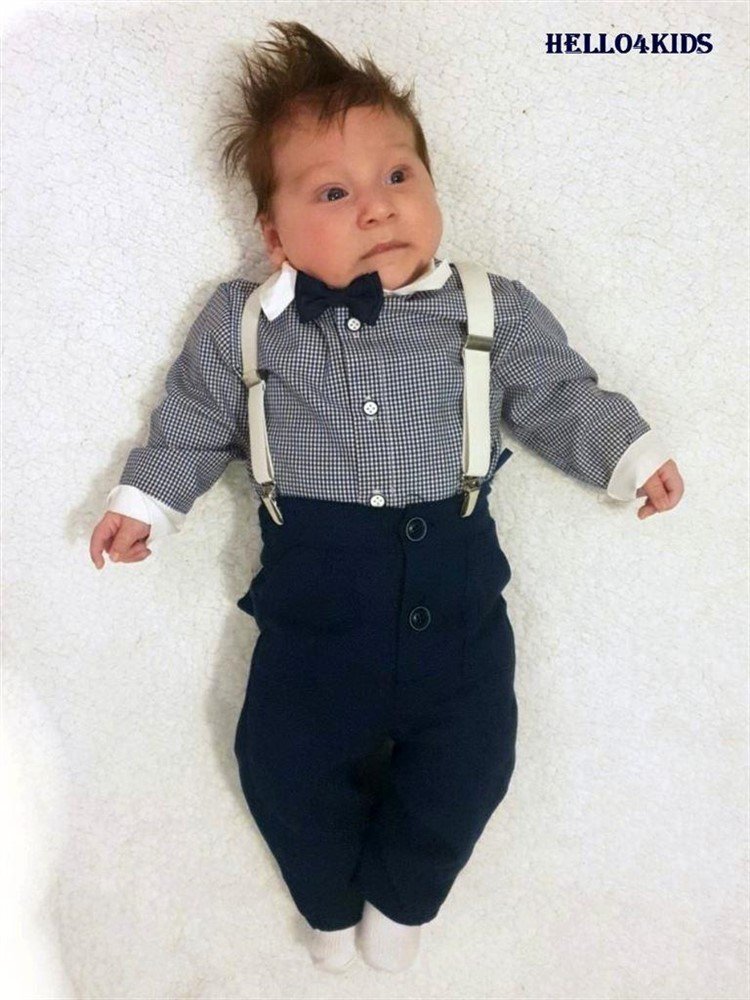 photo shoot Bretels baby stropdas baby strikjes smash cake - Afbeelding 3