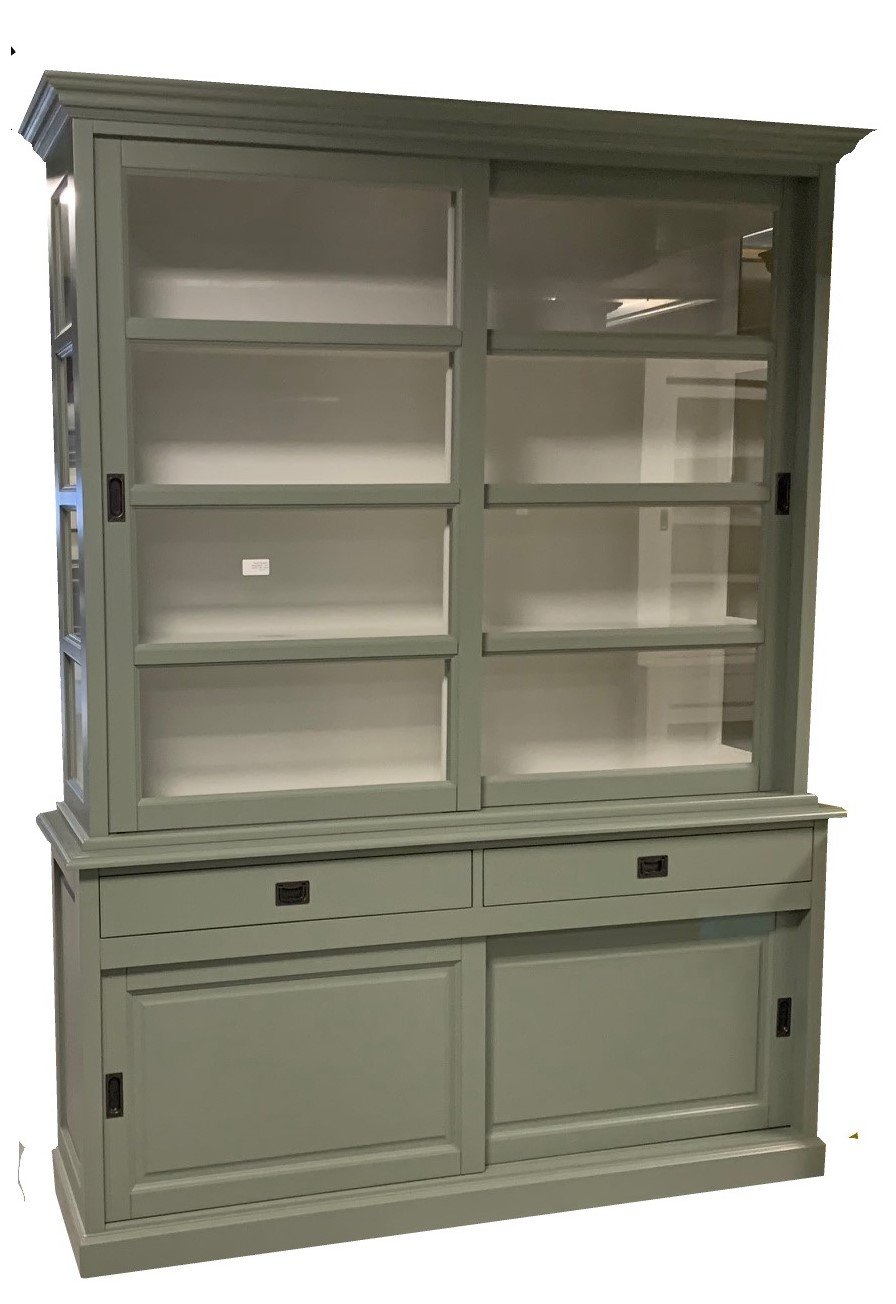 Buffetkast Putten Engels groen - wit 180 x 50/40 x 240 - nr. 1
