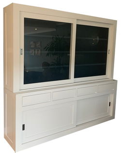 Buffetkast wit - grijs design soft close 240 x 50/40 x 220cm