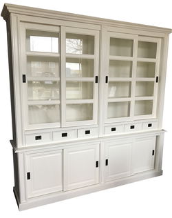 Buffetkast wit - wit met soft close laden 260 x 50/40 x 240cm