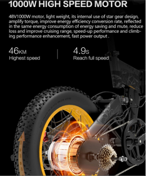 LANKELEISI X3000 Plus Electric Bike 1000W 46km/h 90 KM Range - 7