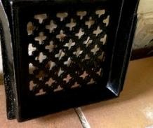 1 hete lucht grille open haard, rechthoekig, gietijzer zwart - Afbeelding 4