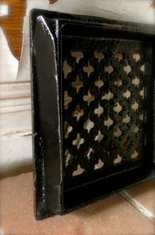 1 hete lucht grille open haard, rechthoekig, gietijzer zwart - Afbeelding 6