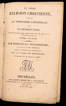 Swedenborg 1819 La Vraie Religion Chrétienne Tome 2 Religie - 0