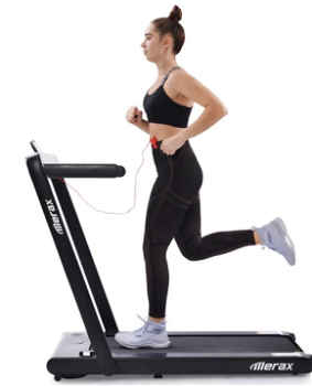 Merax 2.25 HP Electric Folding Treadmill 2-in-1 Running Machin - 0