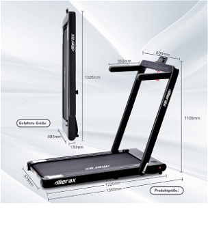 Merax 2.25 HP Electric Folding Treadmill 2-in-1 Running Machin - 4