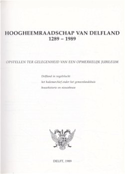 Hoogheemraadschap van delfland 1289-1989 - 1