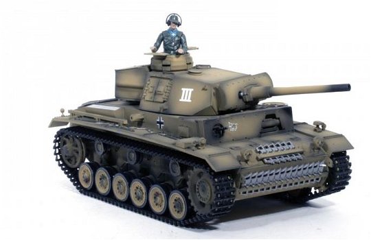 Tank Torro Panzer 3 met rook en geluid 2.4GHZ desert camo - 0