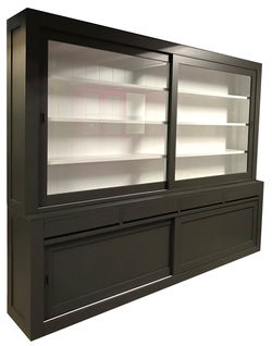 Buffetkast Diemen XXL antraciet strak design 300 x 50/40 x 240cm