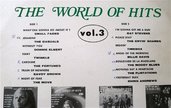 3 div. Compilatie LP's: The world of hits vol.1 / 2 / 3 - 5