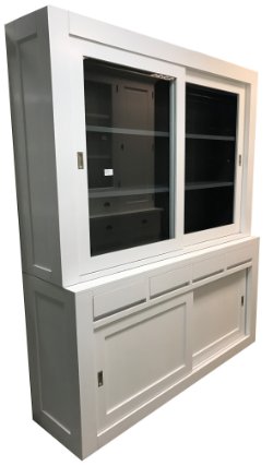 Winkelkast Novum wit - grijs 200 x 50/40 x 220cm greeploos