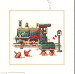Borduurpakket Geboortetegel LOCOMOTIEF NIEUW !
