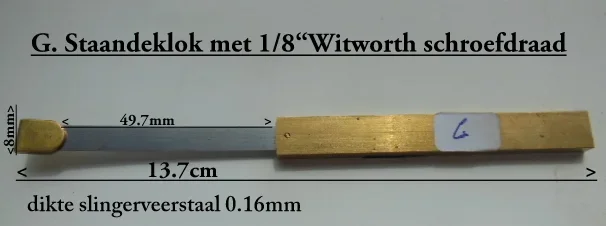 Slingerveren voor Engelse staande klok. - 0