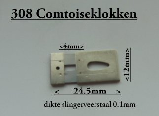 Slingerveer nr. 304 geschikt voor staande klokken . - 3