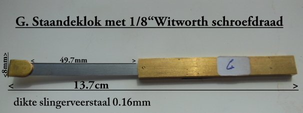 Slingerveer nr. C geschikt voor staande klokken . - 7