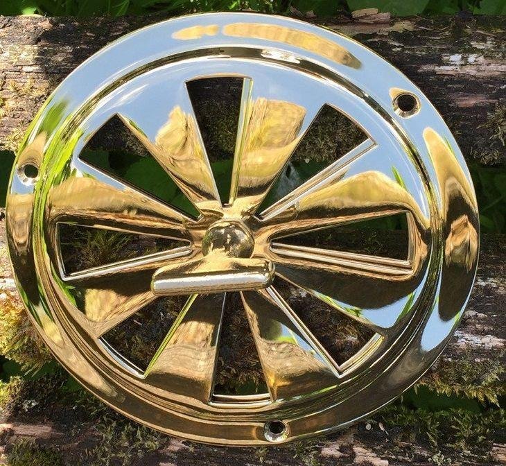 Verstelbaar luchtrooster, ventilatierooster, messing-mooi - Afbeelding 2