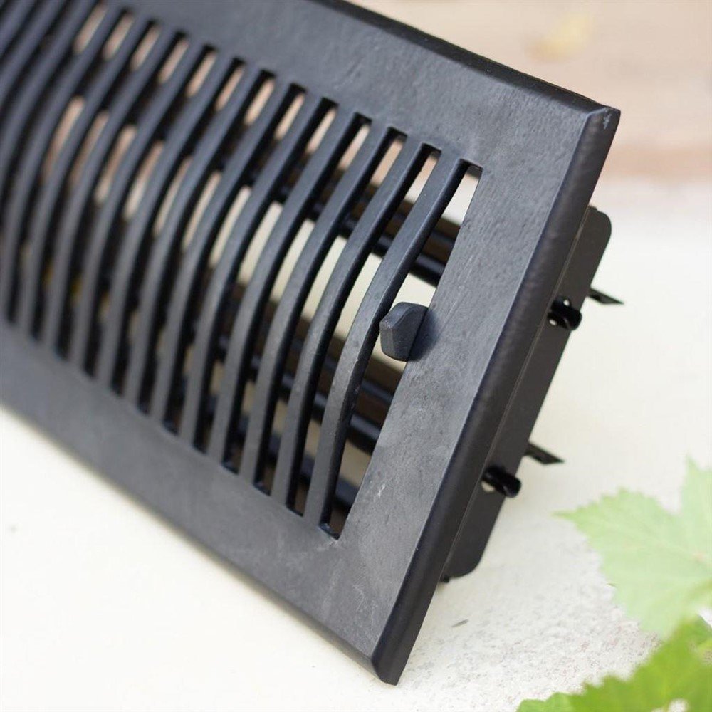 Zwart luchtrooster,ventilatierooster haard-rooster-kach - Afbeelding 2