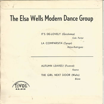 Elsa Wells Modern Dance Group ‎– Muziek In Strikt Danstempo - 1