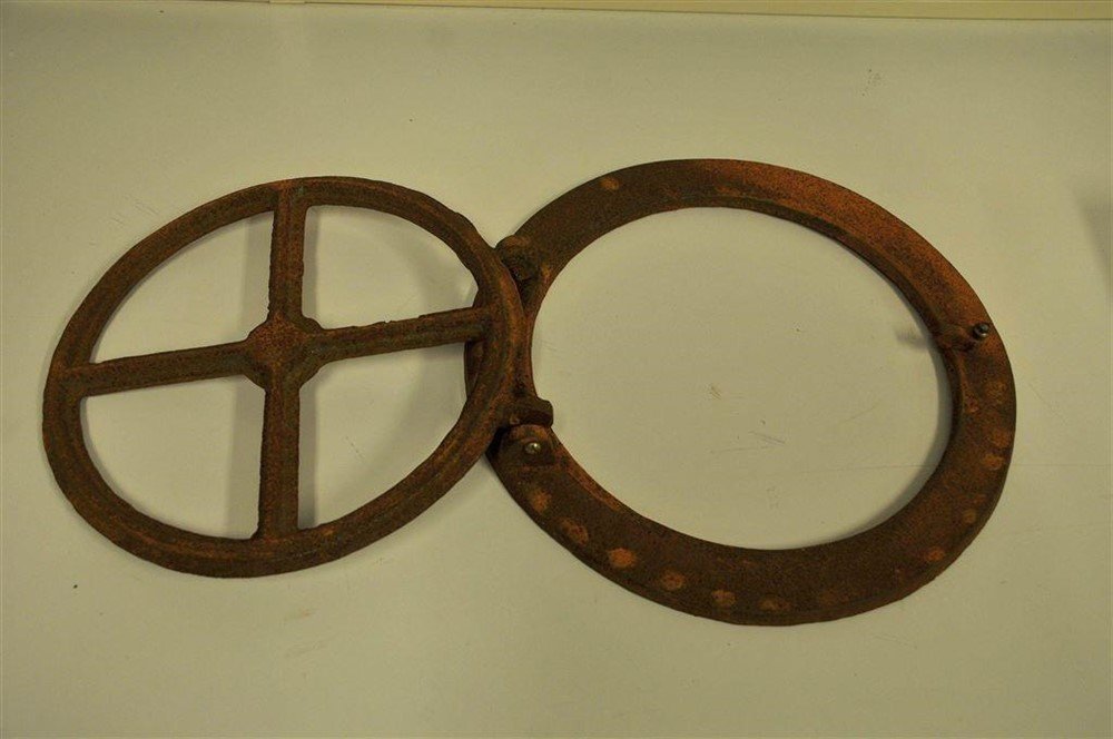 Rond klapbaar gietijzeren raam- ijzer-tuin-accessoires - Afbeelding 7