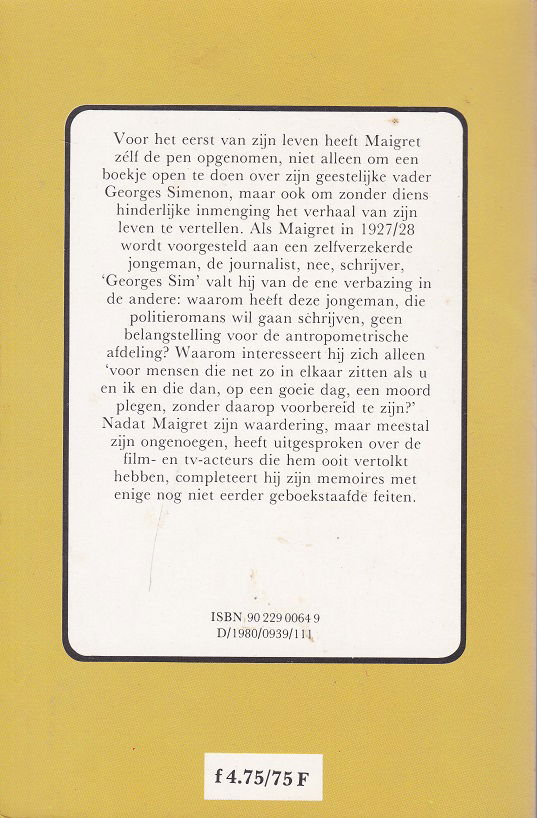 DE MEMOIRES VAN MAIGRET - George Simenon zwarte beertjes 64 - Afbeelding 2