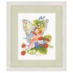 Borduurpakket Lanarte AARDBEIENMEISJE NIEUW !