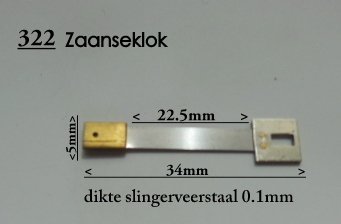 Slingerveer voor Zaanse-, Sallandse-, Friese klok, pendule, regulateur, etc. - 1