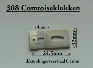 Comtoise klok slingerveer, Duits fabricaat, nr. 308 - 0