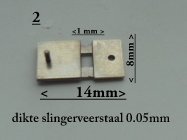 Zaanse klok slingerveer met opening waar de slinger in haakt nr.322. - 3