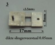 Zaanse klok slingerveer met opening waar de slinger in haakt nr.322. - 4