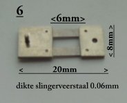 Zaanse klok slingerveer met opening waar de slinger in haakt nr.322. - 7