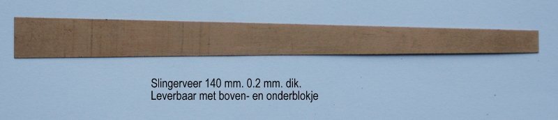 Complete slingerveer voor Friese staartklokken met boven en onderblokje, M3 in onderblokje. - 4