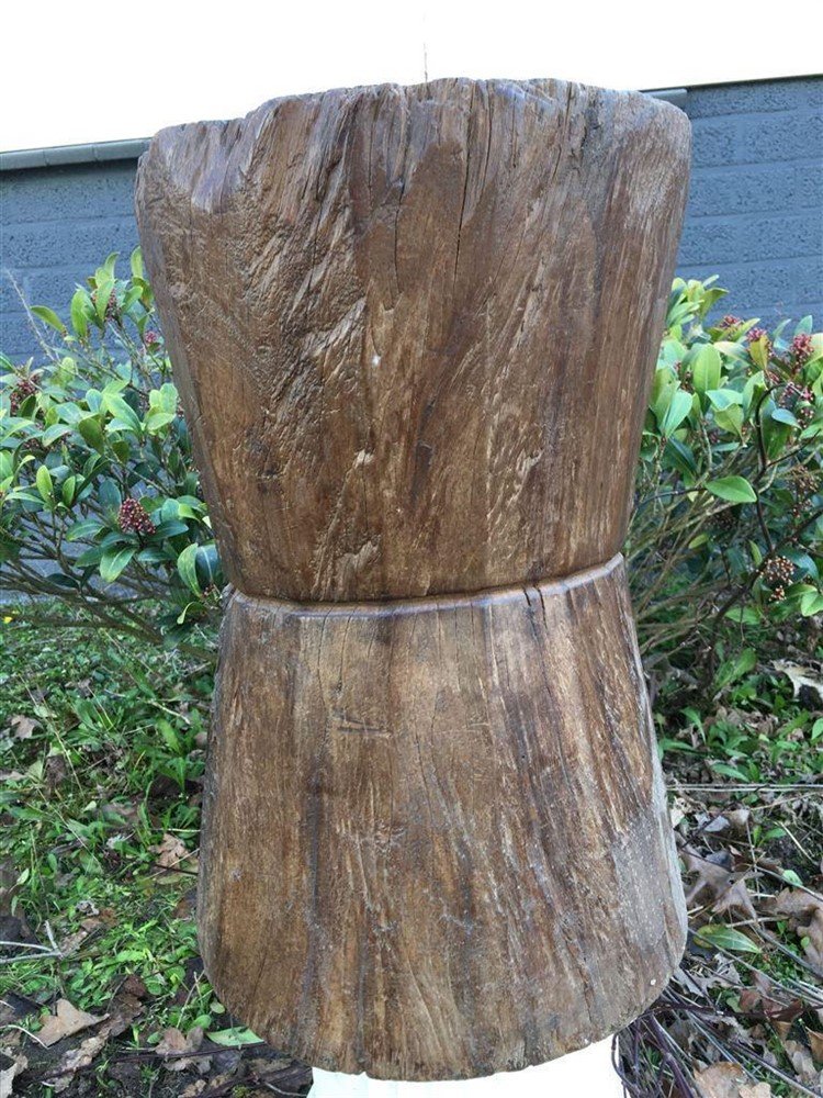 Houten Indiase vijzel -hout - vijzel - nr. 1