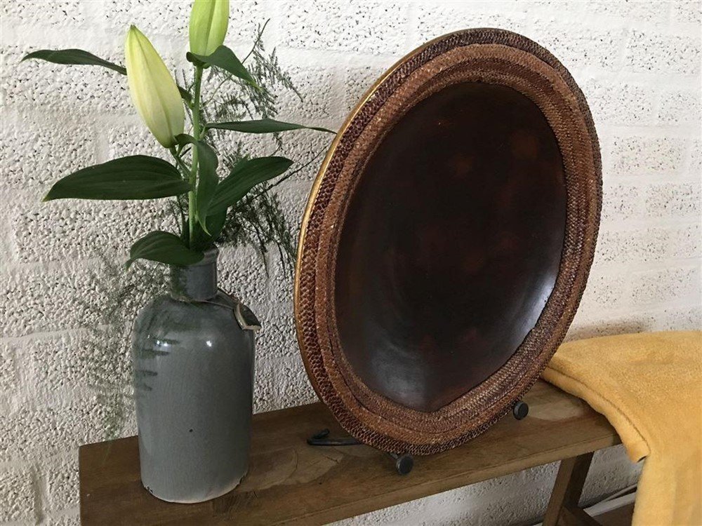 Prachtige Azeatische aardewerken schaal-decoratie - nr. 1