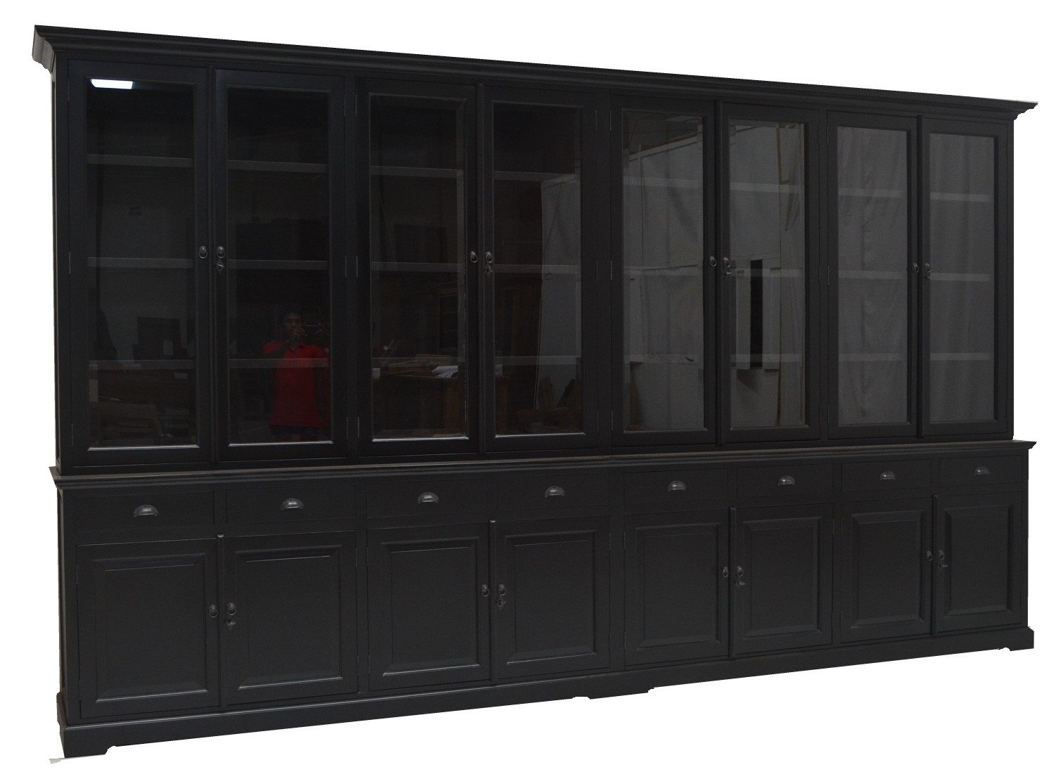 Winkelkast Oosterwolde zwart - zwart 400 x 50/40 x 240 - nr. 1