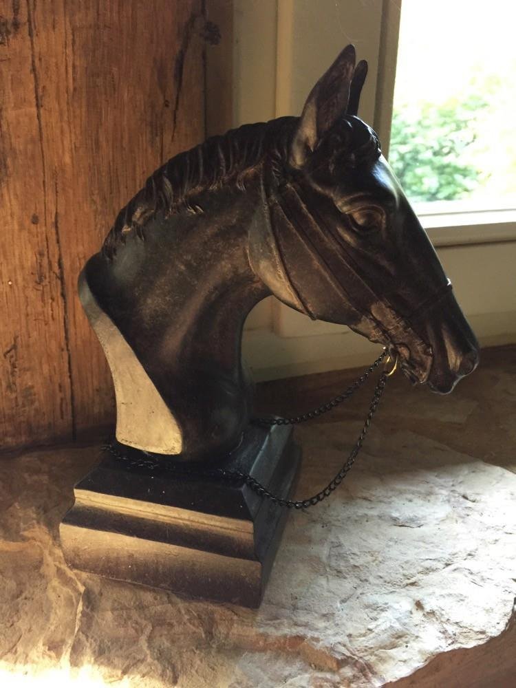 Tafel decoratie paard hoofd -sculptuur-paarden beeld - nr. 1
