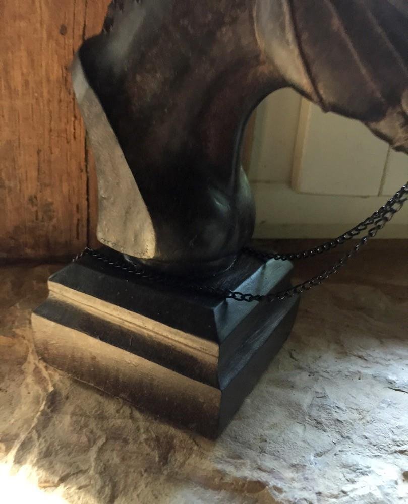 Tafel decoratie paard hoofd -sculptuur-paarden beeld - Afbeelding 4