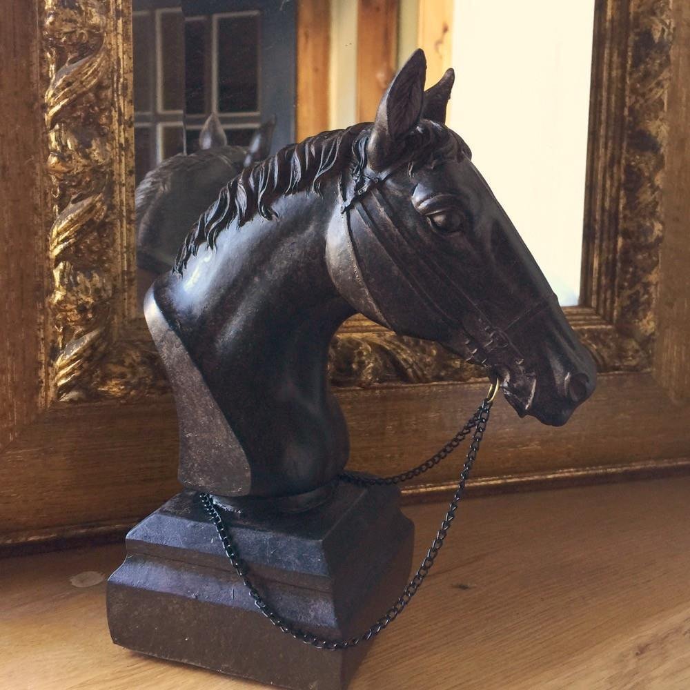 Tafel decoratie paard hoofd -sculptuur-paarden beeld - Afbeelding 6