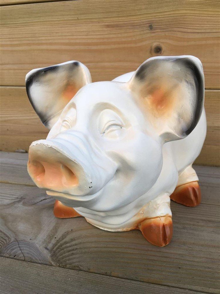 Varken in kleur polystone als spaarvarken - Afbeelding 4