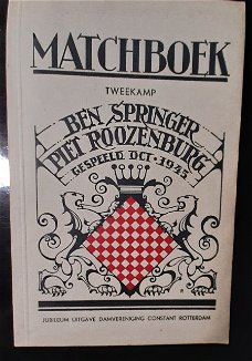Matchboek tweekamp Ben Springer-Piet Roozenburg 1945