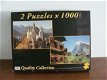 2 legpuzzels Neuschwanstein en Grindelwald 1 puzzel = compleet en 1 puzzel mist 2 stukjes - 0 - Thumbnail