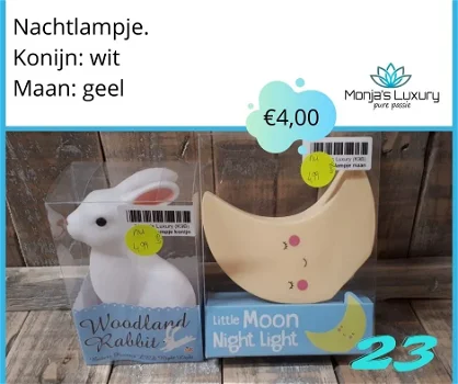 Nachtlampjes: Maan of konijntje (pakket 23) - 0